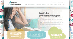 Desktop Screenshot of orebrofolkhogskola.se